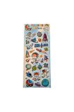 28,5 X13cm Büyük Boy uzay astronot mekik gezegen kabartmalı Puffy boyamalı etiket çıkartma sticker