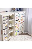 Kabartmalı Puffy model-5 hayvan safari maymun fil çocuk etiket çıkartma etiket