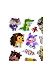 Kabartmalı Puffy model-5 hayvan safari maymun fil çocuk etiket çıkartma etiket
