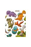 19,5  X18 cm Orta Boy dinozor-2 Puffy genç çocuk kız erkek etiket çıkartma sticker