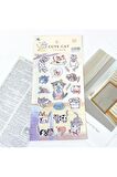 CATS kediler Kabartmalı puffy model-4 çocuk kız erkek etiket çıkartma sticker