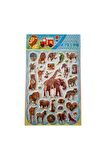 20 X13cm Orta Boy zürafa ayı aslan hayvan Kabartmalı Puffy çocuk kız erkek etiket çıkartma sticker