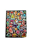 25x20 cm Büyük Boy Kabartmalı model-6 çocuk genç çıkartma telefon tablet etiket sticker