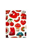 25x20 cm Büyük Boy Kabartmalı model-16 çocuk genç çıkartma telefon tablet etiket sticker