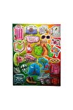 20x25cm Büyük Boy graffiti vintage trend model-12 çocuk genç çıkartma telefon tablet etiket sticker