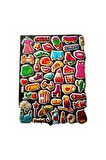 25x20 cm Büyük Boy Kabartmalı model-13 çocuk genç çıkartma telefon tablet etiket sticker