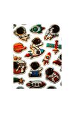 25x20 cm Büyük Boy Kabartmalı model-7 çocuk genç çıkartma telefon tablet etiket sticker