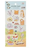 CATS kediler Kabartmalı puffy model-2 çocuk kız erkek etiket çıkartma sticker