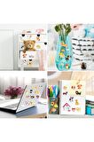 Kabartmalı Cute care bears model-4 çocuk kız erkek laptop tablet çanta etiket çıkartma sticker