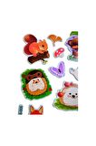 Kabartmalı Puffy model-3 hayvan safari maymun fil çocuk etiket çıkartma etiket