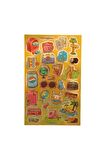 20x13cm Orta Boy graffiti vintage trend model-2 çocuk genç çıkartma telefon tablet etiket sticker