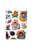 25x20 cm Büyük Boy Kabartmalı model-9 çocuk genç çıkartma telefon tablet etiket sticker