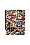 25x20 cm Büyük Boy Kabartmalı model-11 çocuk genç çıkartma telefon tablet etiket sticker