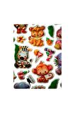 25x20 cm Büyük Boy Kabartmalı model-15 çocuk genç çıkartma telefon tablet etiket sticker