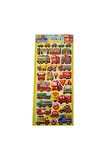 28,5 X13cm Büyük Boy araçlar-2 otobüs uçak itfaiye kabartmalı Puffy boyamalı etiket çıkartma sticker