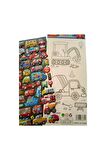 28,5 X13cm Büyük Boy araçlar-2 otobüs uçak itfaiye kabartmalı Puffy boyamalı etiket çıkartma sticker