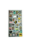 Şeffaf damla  kristal model-2 POP ART dekoratif telefon defter laptop etiket çıkartma sticker