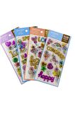 4 sayfa Dekoratif party doğum günü model-2 3d sticker balon etiket defter telefon laptop PC çıkartma