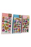 3 sayfa Dekoratif party doğum günü model-2 3d sticker balon etiket defter telefon laptop PC çıkartma