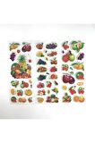 5 sayfa çoklu adet figür meyve sebze fruit çocuk çıkartma sticker defter yapıştır etiket