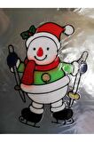 1 Adet Pencere yılbaşı parti dekor süs christmas kardan adam noel sticker etiket