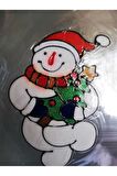 1 Adet Pencere yılbaşı parti dekor süs christmas kardan adam noel sticker etiket