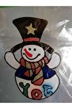 1 Adet Pencere yılbaşı parti dekor süs christmas kardan adam noel sticker etiket