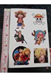 One piece 10x15 cm çocuk anime luffy zoro sanji chopper etiket defter laptop çıkartma sticker