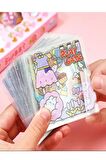 10 Sayfa Renkli Çocuk Sticker Bilgisayar Dizüstü Telefon Defter Günlük Çıkartma Etiket