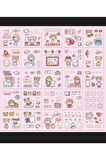 10 Sayfa Renkli Çocuk Sticker Bilgisayar Dizüstü Telefon Defter Günlük Çıkartma Etiket