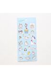 3 Sayfa Unicorn Defter Okul Etiket Sticker Günlük Çocuk Etiket