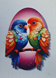 2 Adet 3D Görünümlü Kuşlar Magnet 6 x 9 cm