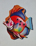 2 Adet 3D Görünümlü Balık Magnet V2 6 x 9 cm