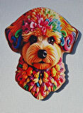  2 Adet 3D Görünümlü Köpek V3 Magnet 6 x 9 cm
