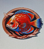 2 Adet 3D Görünümlü Balık V3 Magnet 6 x 9 cm