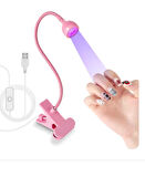 Portatif Mandallı Masa Tutucu Özellikli Pembe Oje Kurutucu-Mini UV LEd Lamba Manikür Tırnak Kurutucu