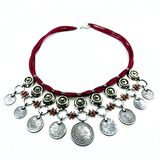 Osmanlı Gümüş Parası El Üretim Gerdanlık Küpe Gümüş Set