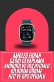49mm Akıllı Saat Amoled Ekranlı Kadın Erkek Kol Saati Plastik Kordon