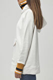  Çift Yakalı Kapşonlu Sweatshirt