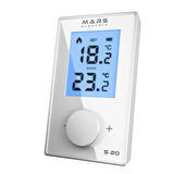 Mars S20 *KABLOSUZ* Dijital Oda Termostatı Yüksek Hassasiyetli Beyaz