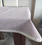Güpürlü  Küçük Kare Desen Pötikareli Masa Örtüsü, Sofra Bezi, Piknik Örtüsü80x80 cm