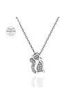Sertifikalı Swarovski Taşlı Kedi 925 Gümüş Kolye