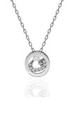 Sertifikalı Swarovski Taşlı Minik Vav Harf 925 Gümüş Kolye