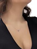 Sertifikalı Swarovski Taş Minik Kalp 925 Gümüş Kolye