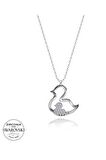 Sertifikalı Swarovski Taşlı Civciv Annelik 925 Gümüş Kolye