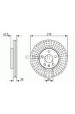2ad. 0986479643 569069 On Fren Dıskı 15 Inch (276mm) Astra J 10> Cruze10>