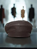 Kasket Şapka Hakiki Deri Erkek Açık Kahverengi HakikiDeriAçıkKahverengiKasket1