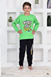 Miniğimin Cicileri Way Too Cool Erkek Çocuk Pijama Takımı - Yeşil