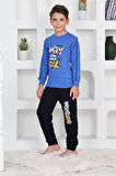 Miniğimin Cicileri Way Too Cool Erkek Çocuk Pijama Takımı - Mavi