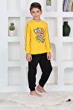 Miniğimin Cicileri Way Too Cool Erkek Çocuk Pijama Takımı - Sarı